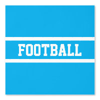 BALLE DE FOOTBALL Texte Blanc Tracé Sur Bleu Azur