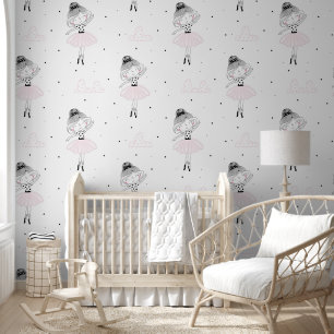 Papier Peint Ballerina Ballerina Stars Girl's Room