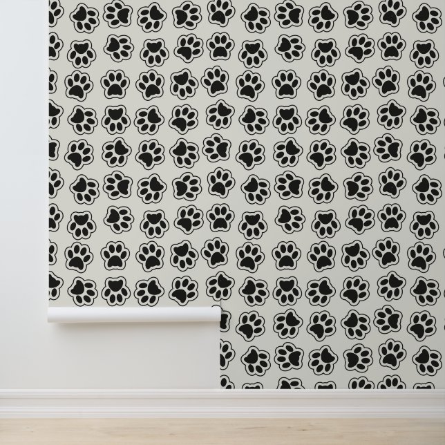 Papier Peint Balles noires, Paws de chien, Paws de chat, Plan (Application)
