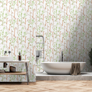 Papier Peint Bambou Foliage Oriental Feuilles de verdure