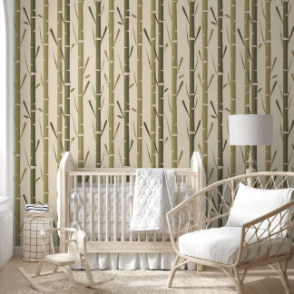 Papier Peint Bambou vert Nature Inspiré Bande amovible