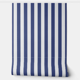 Papier Peint Bande d'auvent bleu et blanc de la marine