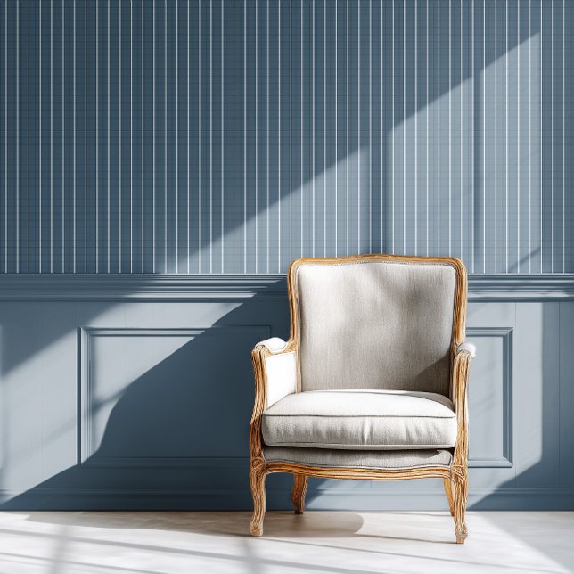 Papier Peint Bande de broche - Marine + Blanc (Créateur téléchargé)