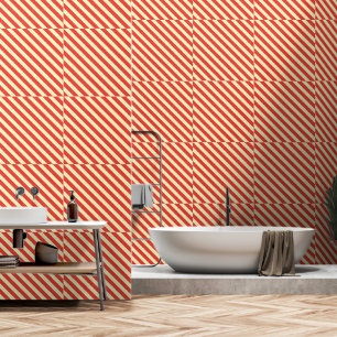 Papier Peint Bande diagonale rouge