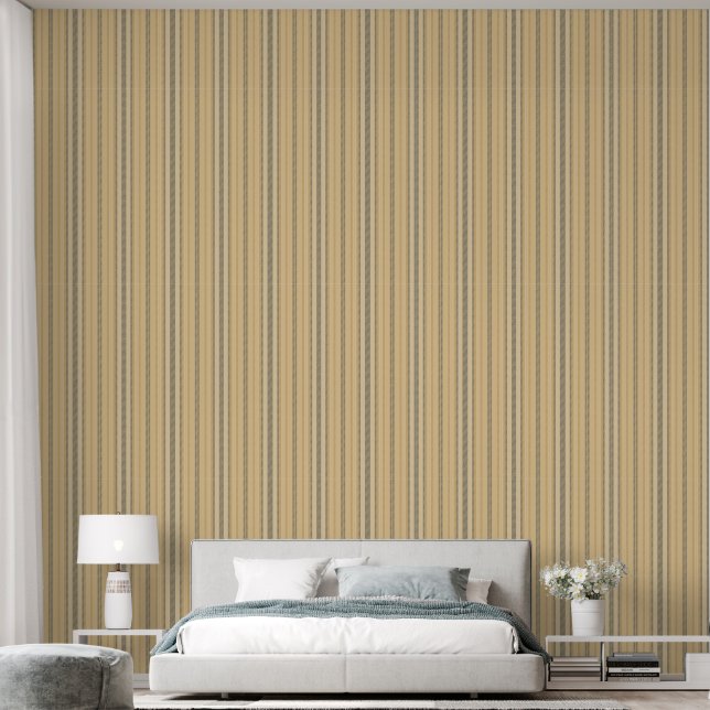 Papier Peint Bande jaune tendance (Chambre à coucher)