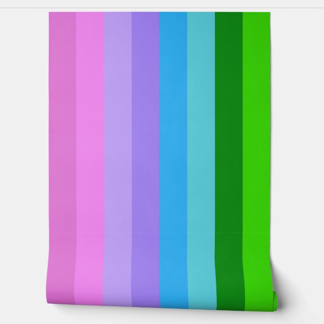 Papier Peint Bandes de couleurs de sirène (Déroulement)