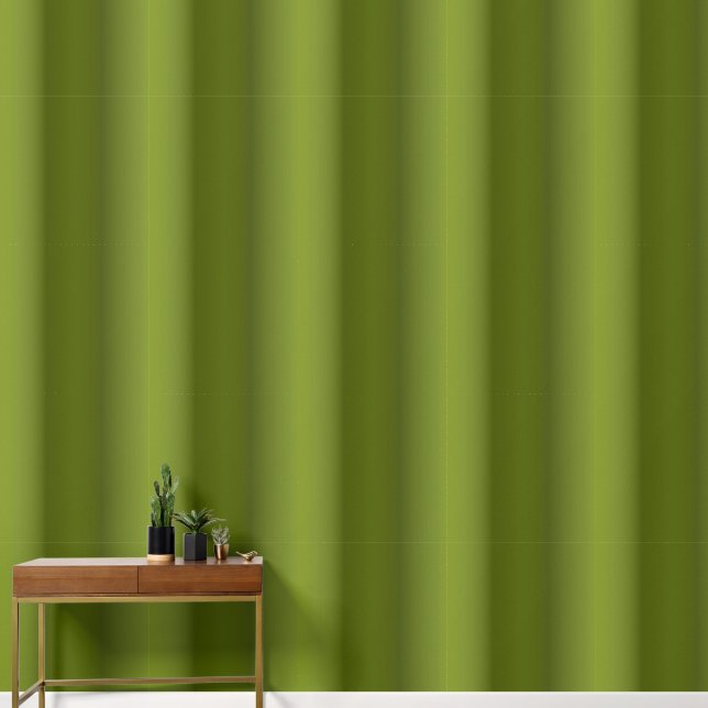 Papier Peint Bandes d'effet 3D vert moderne (Couloir)