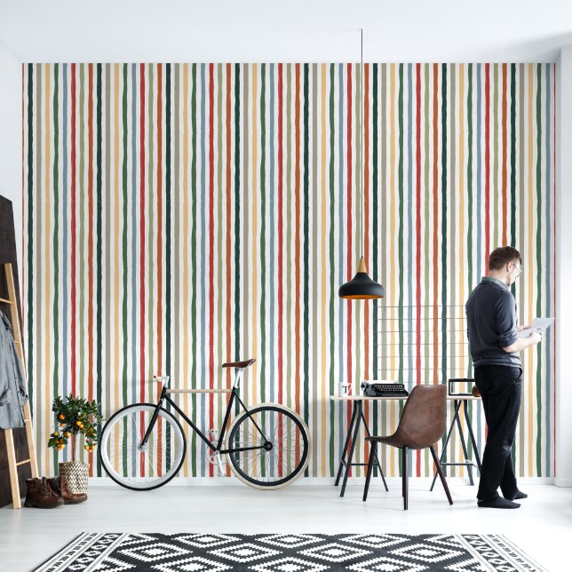 Papier Peint Bandes dessinées à la main dans des couleurs d'ins (Salon)