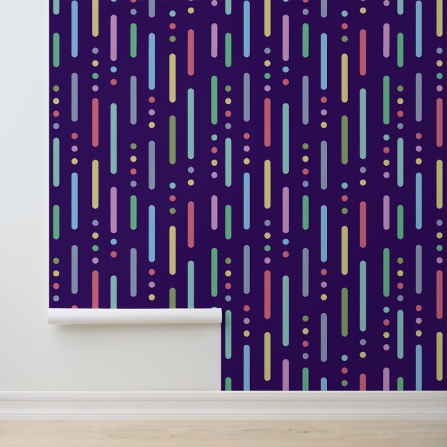 Papier Peint Bandes et points pastel modernes (Application)