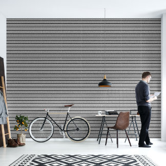 Papier Peint Bandes inégales noires et blanches