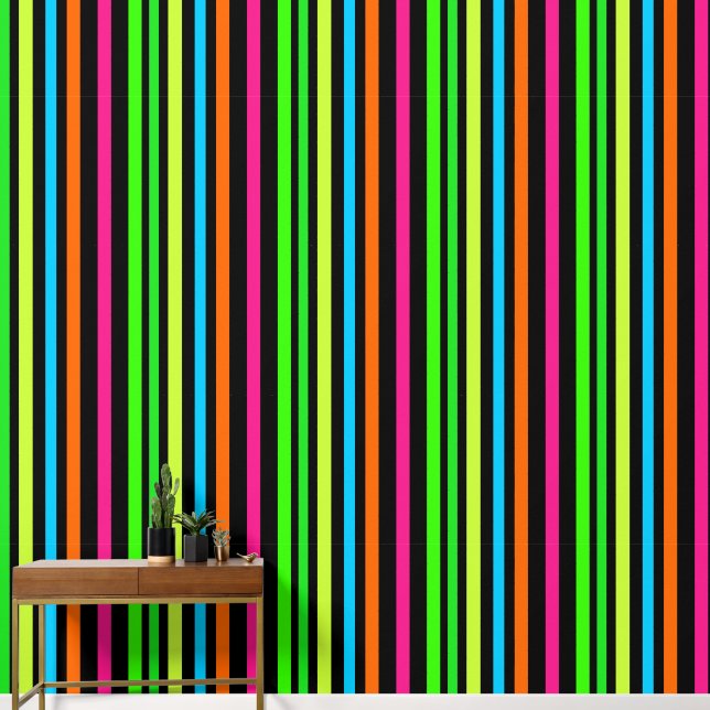 Papier Peint Bandes néon (Couloir)
