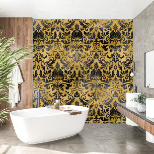 Papier Peint Baroque royal français noir et doré