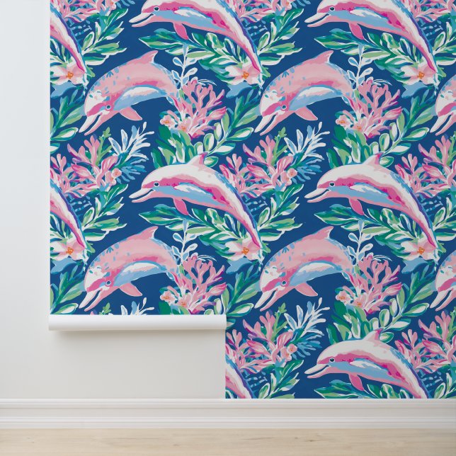 Papier Peint Barrière de dauphin doux (Application)