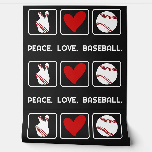 Papier Peint Baseball de texte personnalisé (Déroulement)