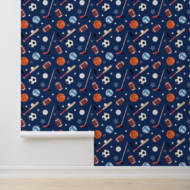 Papier Peint Baseball sports Pattern  (Application)