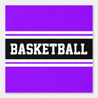 BASKETBALL amusant violet clair noir blanc rayures