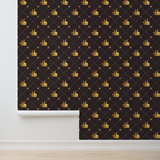 Papier Peint Bateau Gold (Application)