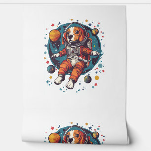 Papier Peint Beagle astronaute - Space Explorer Chien