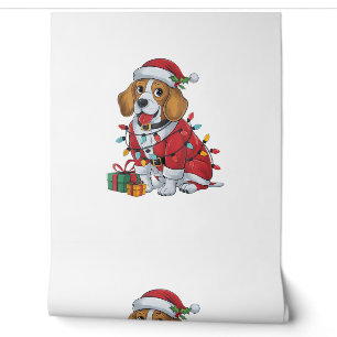 Papier Peint Beagle Noël Éclairage Père Noël Beagle chien Noël