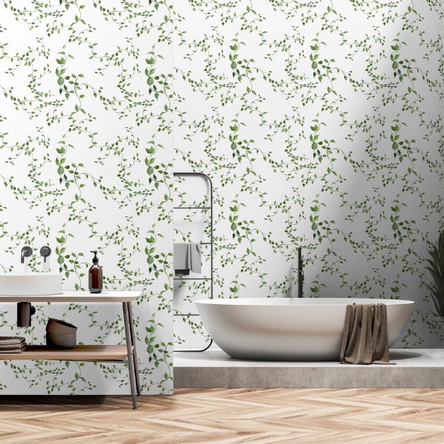 Papier Peint Beautiful Green Vines (Salle de bain)