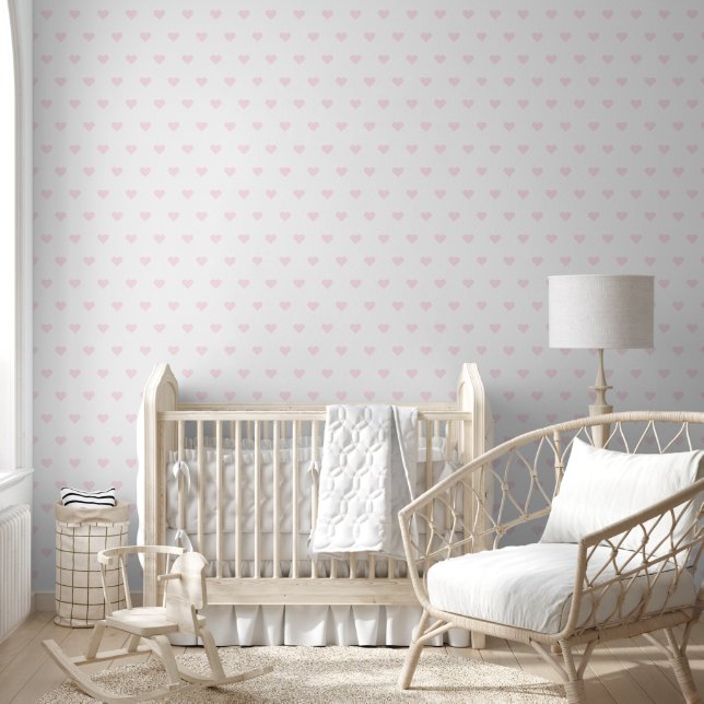 Papier Peint Bébé Coeurs roses Nursery Kids Room Home Décor (Enfants)