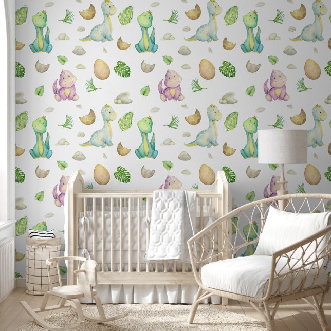 Papier Peint Bébé dinosaure mignon (Enfants)