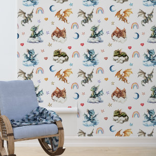 Papier Peint Bébé en sommeil Dragon Nursery Chambre pour enfant