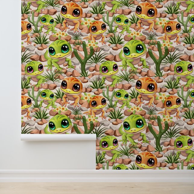 Papier Peint Bébé Geckos jote personnages de dessin (Application)