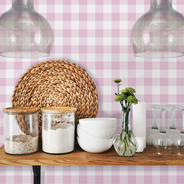 Papier Peint Bébé rose Vichy En vichy Motif (Créateur téléchargé)