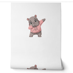 Papier Peint Bébés Hippopotames Nains Mignons Filles Garçons Da