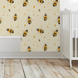 Papier Peint Bee Yellow Bumblebee Pépinière de chambre pour enf