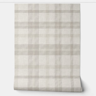 Papier Peint Beige écossais apaisé de style ferme avec texture