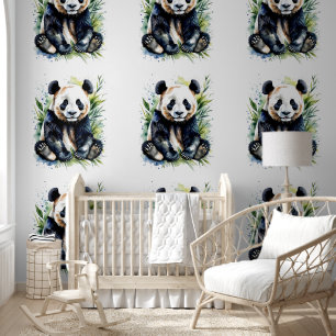 Papier Peint Belle aquarelle Panda Bear