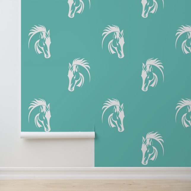 Papier Peint Belle conception de Cheval Blanc (Application)