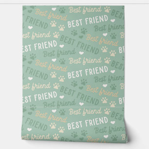 Papier Peint Best Friend Green Removable