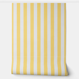 Papier Peint Beurre jaune et blanc bande d'auvent