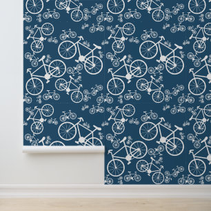 Papier Peint Bike Jumble Motif Bleu foncé