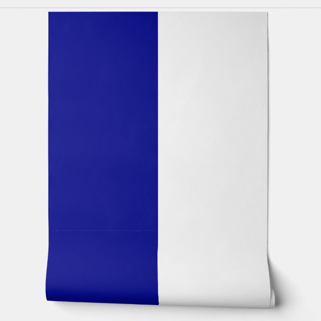 Papier Peint Bleu Blanc Vertical Big Stripes Motif (Déroulement)