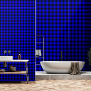 Papier Peint Bleu Cobalt Un Pouce Large Buffle Plaid