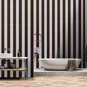 Papier Peint Bleu Duché & Espresso Brown Large 4 pouces