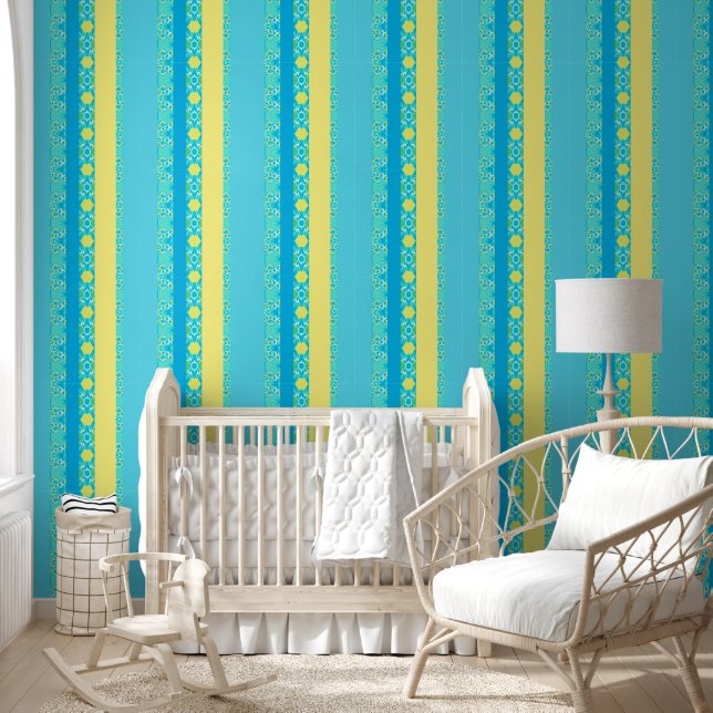 Papier Peint Bleu élégant (Enfants)