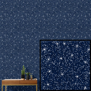 Papier Peint Bleu foncé de la marine avec étoiles étincelantes