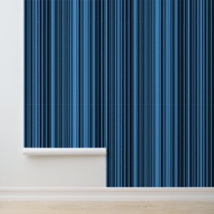 Papier Peint Bleu - Grandes noires