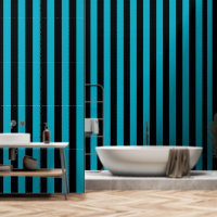 Bleu Noir Et Turquoise Ultra Large 4 Pouces