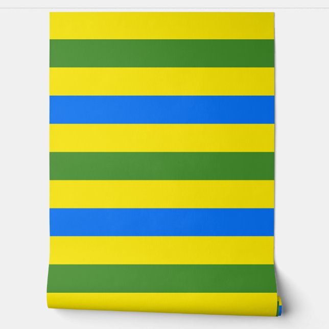 Papier Peint Bleu vert et jaune (Déroulement)