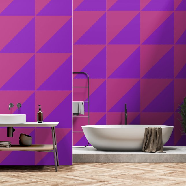 Papier Peint Bloc de couleur moderne   (Salle de bain)