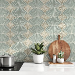 Papier Peint Blockprint Shell Art Déco Peel & Stick<br><div class="desc">Élevez votre décor intérieur avec cet élégant papier peint Art Déco Shell Blockprint Peel & Stick. Doté d'un motif sophistiqué de motifs de coquillages se chevauchant dans des tons turquoises et beiges muets, ce design dégage une élégance et une touche de charme vintage. Le style blockprint ajoute une atmosphère artisanale...</div>