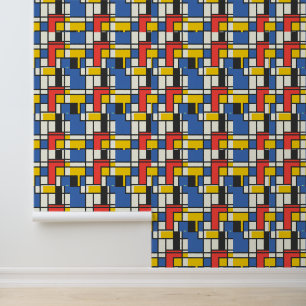 Papier Peint Blocs de couleurs de style mondrique