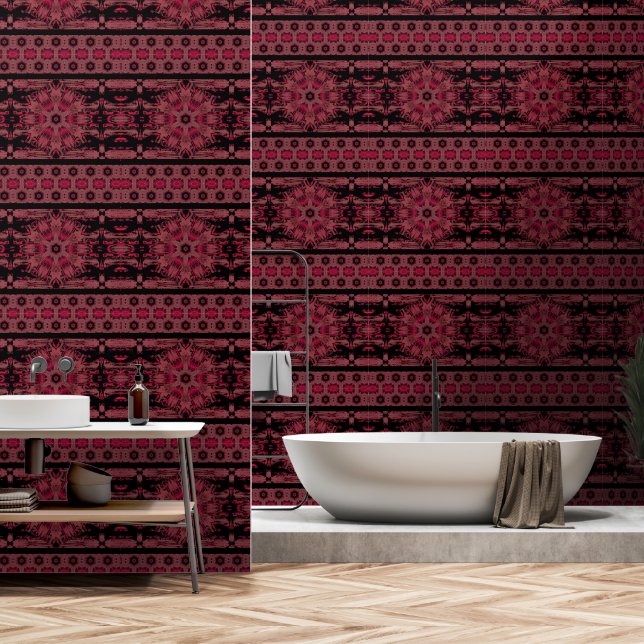 Papier Peint Blossom rouge (Salle de bain)