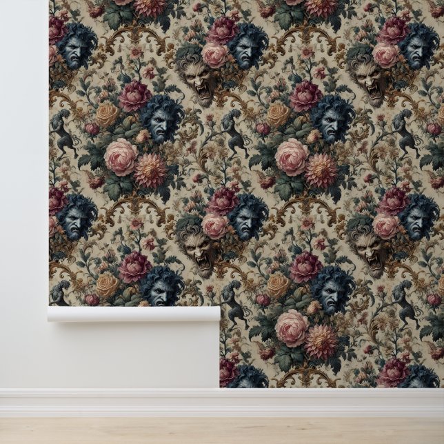 Papier Peint Blue Moon Grimoire - Gothique Victorien (Application)